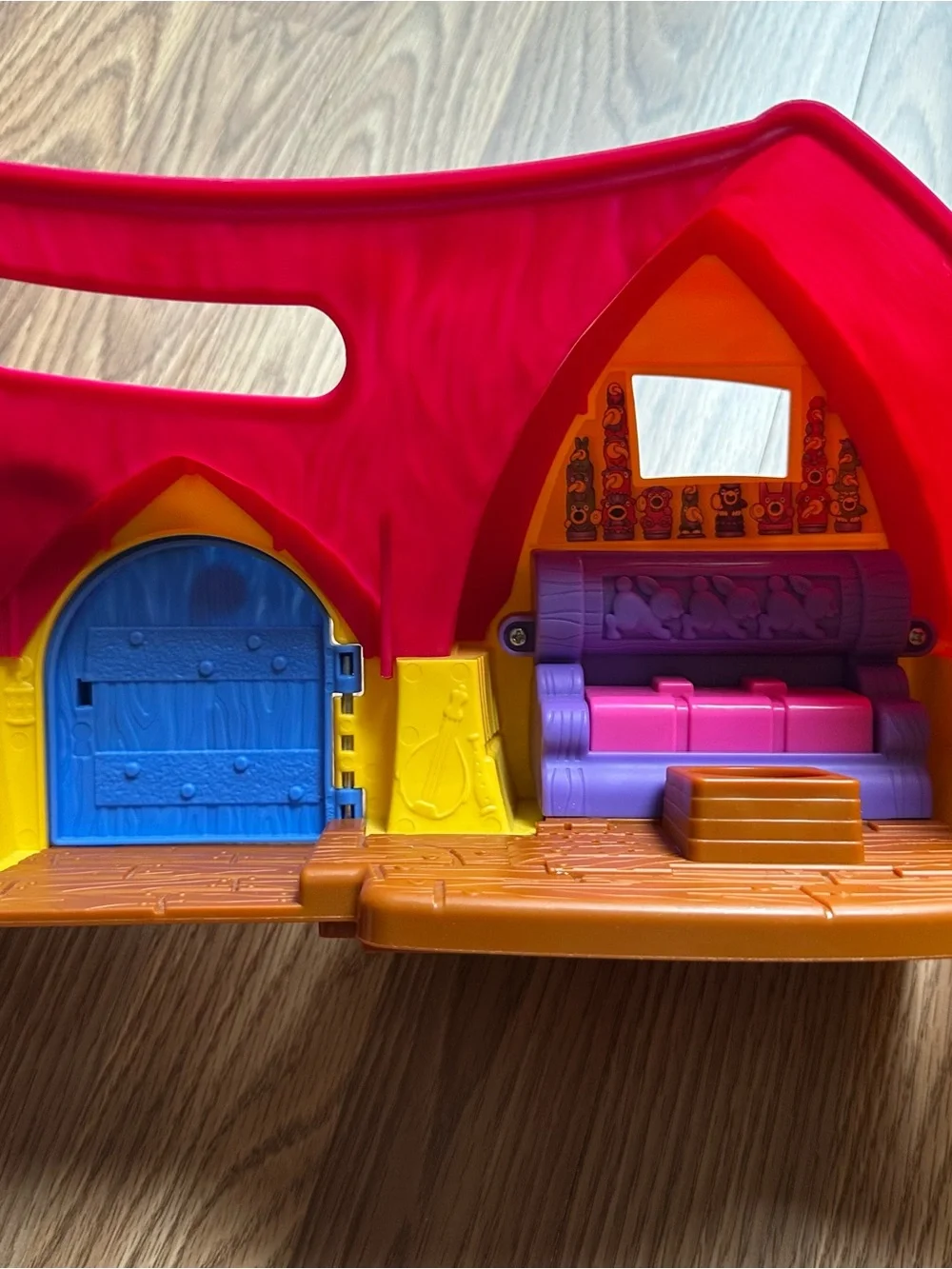 Fisher Price Little People Disney Snow White Cottage Y3723 Tested w/Figures